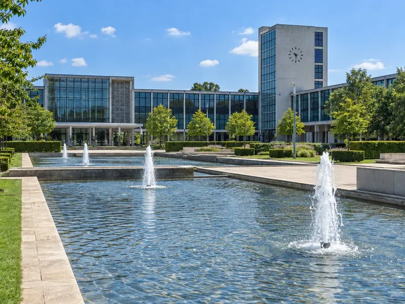 Harlow Water Gardens and the Civic Centre, Harlow